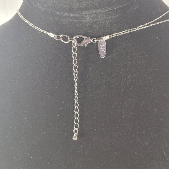 Vintage NY Multi-Layered Elegant Versatile Silver Mixed Plastic Beads Necklace - Picture 5 of 5